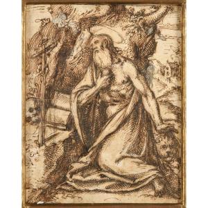 Stefano Dall'arzere (padua, Circa 1520 – 1570) - Saint Jerome In Prayer