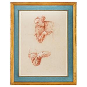 Isidore Pils (paris, 1813 – Douarnenez, 1875) - Study Of A Woman Holding A Bowl