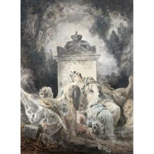 French School, Late 18th Century (circa 1775–1795) - Allegory Of Mourning (or Fallen Fortune)