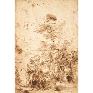 Giacinto Brandi (poli 1621 – 1691 Rome) - The Discovery Of Moses