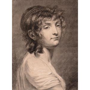 Pauline Auzou (1775–1835), Portrait Of A Young Woman With Braids, Circa 1800