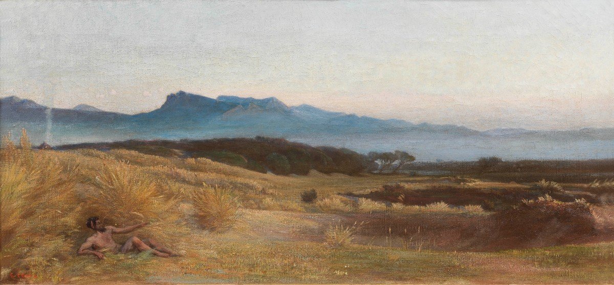 Giovanni Nino Costa ( 1826 – 1903),  L’Alba studio per Il risveglio della natura