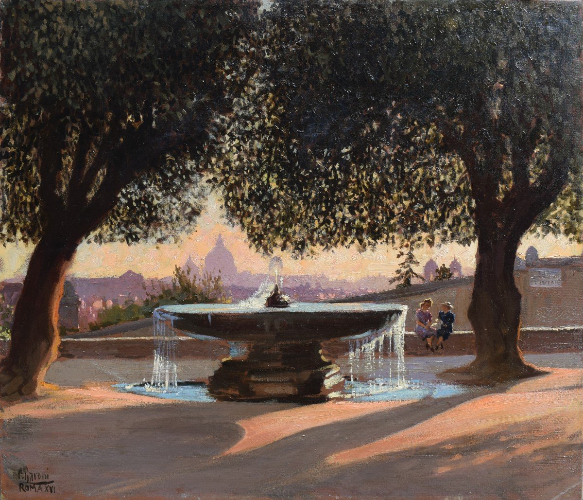 Paolo Pietro Baroni (1871 – 1938), La fontana della palla di cannone a Trinità dei Monti