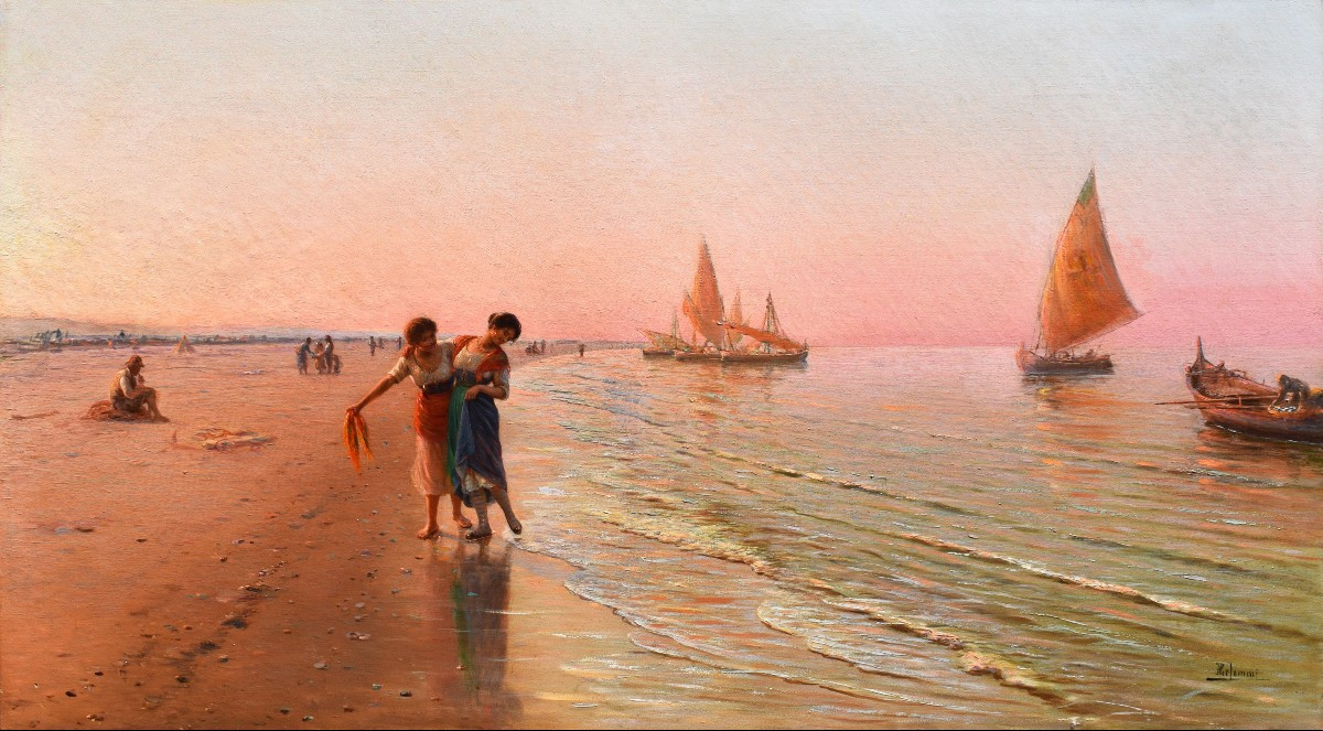 Pasquale Celommi (Montepagano 1851 – Roseto degli Abruzzi 1928), La Spiaggia di Roseto