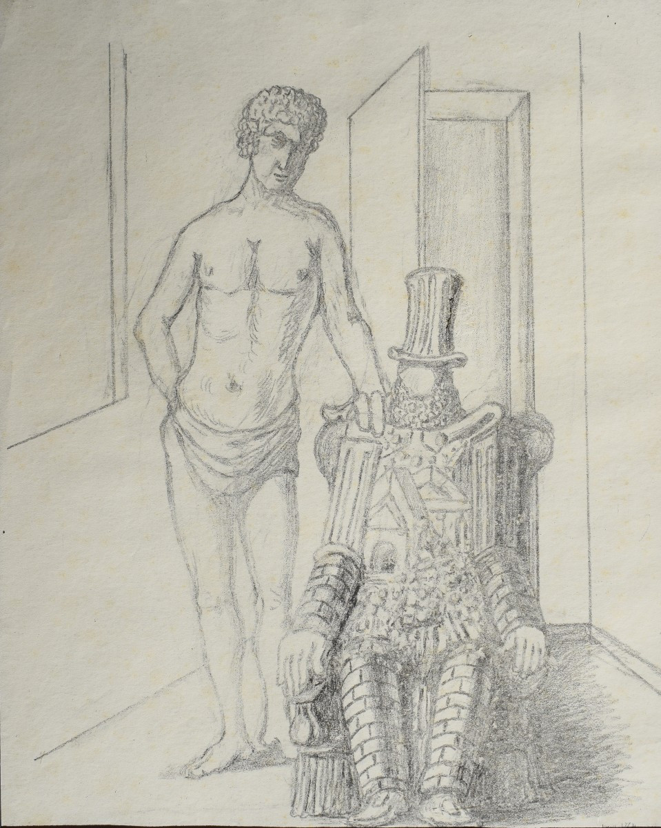 Giorgio de Chirico (Grecia 1888 – Roma 1978), Il riposo dell’archeologo