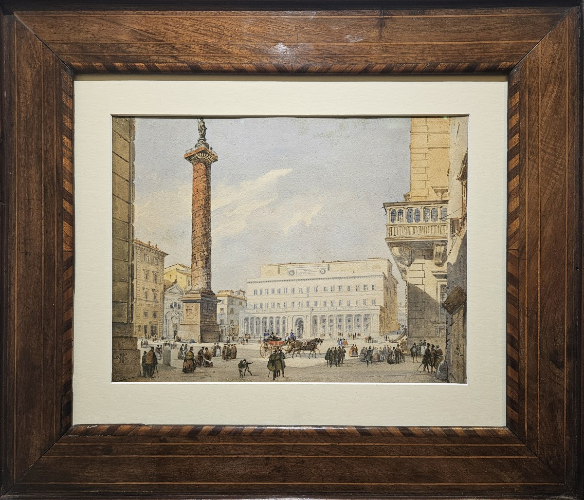 Ippolito Caffi (Belluno 1809 – Lissa 1866), Piazza Colonna-photo-2