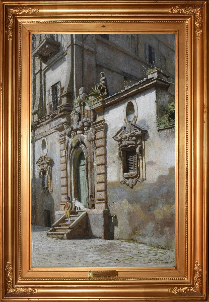 Niels Frederik Schiøttz-Jensen (Vordingborg 1855 – Kopenhagen 1941), Una sosta a Palazzo Zuccar-photo-2
