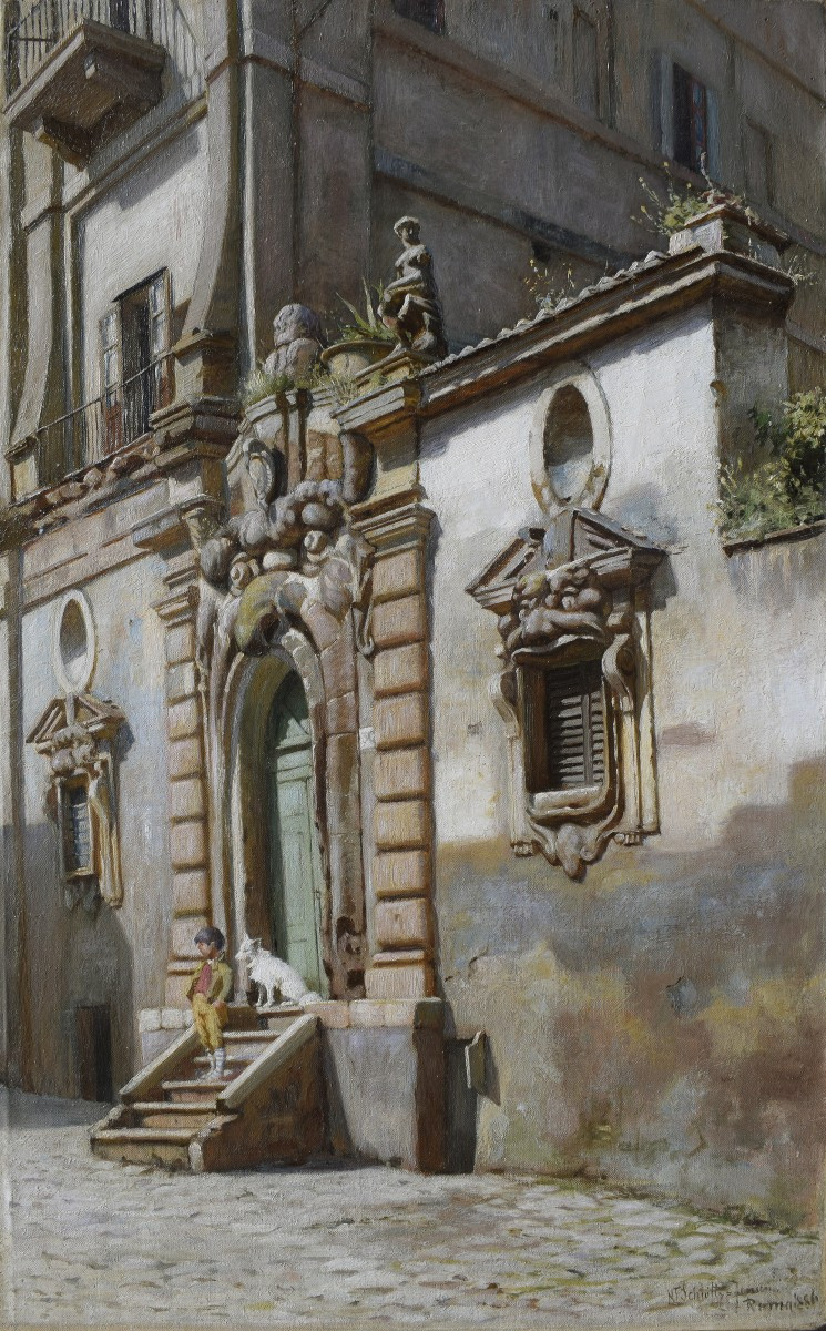 Niels Frederik Schiøttz-Jensen (Vordingborg 1855 – Kopenhagen 1941), Una sosta a Palazzo Zuccar