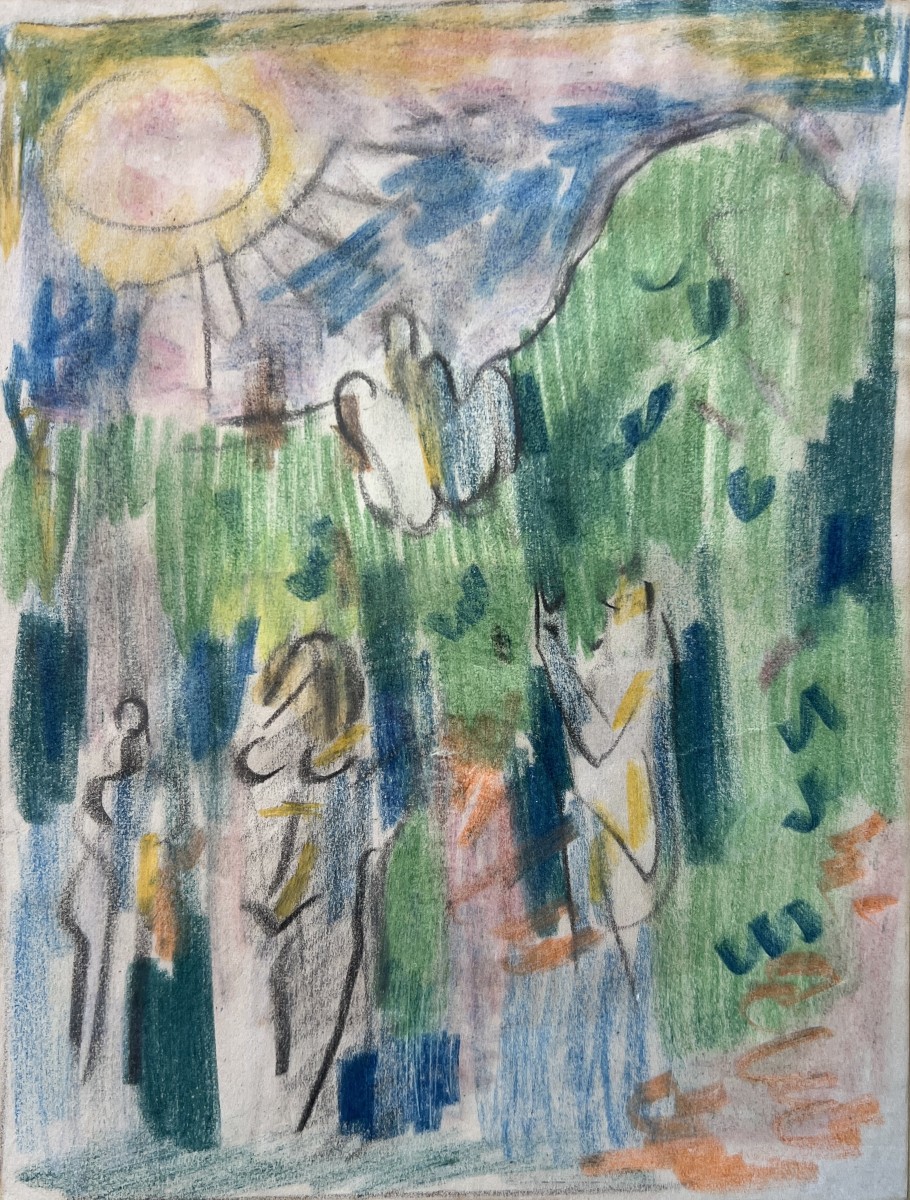 André Masson (Balagny-sur-Therain 1896 – Parigi 1987 ), Feminaire de la rue saint Denis (1958)