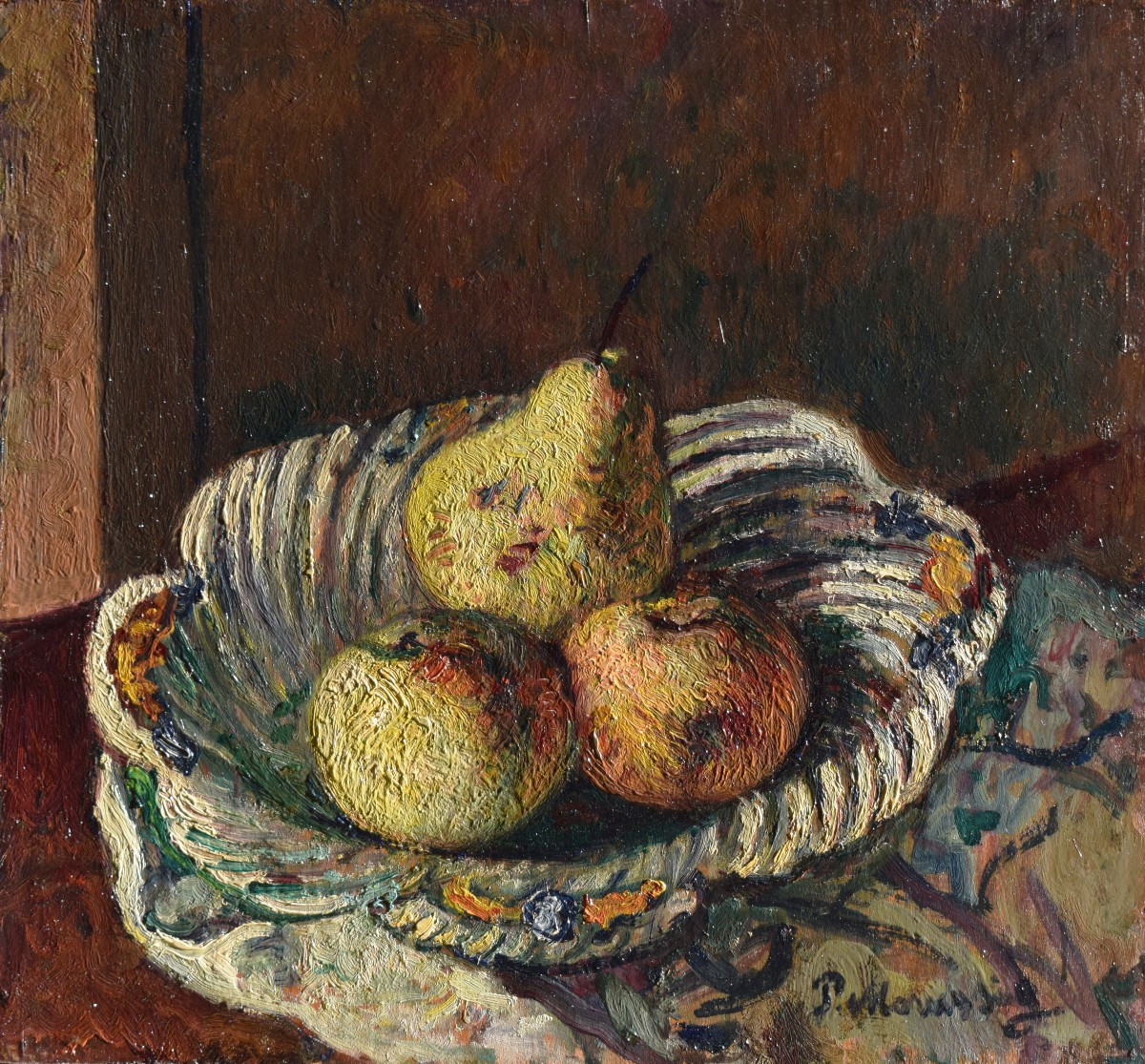 Piero Marussig (Trieste 1879 – Pavia 1937), Cesto di frutta