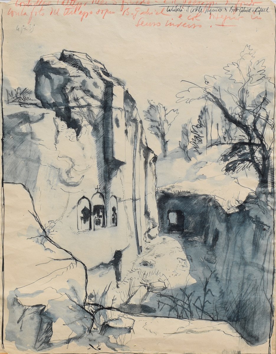 Lino Bianchi Barriviera (1906 – 1985), Lalibela, Veduta del cortile superiore della chiesa