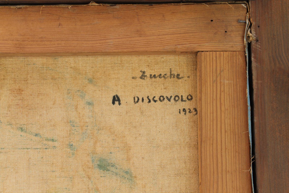 ANTONIO DISCOVOLO (Bologne 1874 - Bonassola 1956), Citrouilles-photo-2