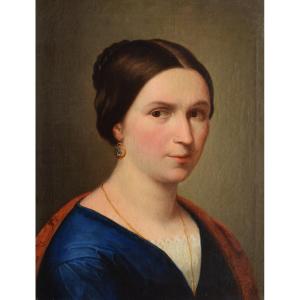 Pietro Gagliardi (Roma 1809 – Frascati 1890), Ritratto della moglie Annunziata Roscioli 