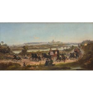 Vincenzo Giovannini (Todi 1816 – Roma 1903), Corteo papale presso Tor di Quinto