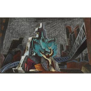 Enrico Prampolini (Modène 1894 – Rome 1956), Le Mandarin merveilleux (1942)