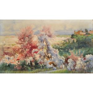 Dante Ricci (Serra San Quirico 1879 – Roma 1957), Roma vista dal Gianicolo