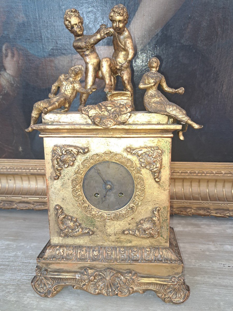 Orologio in bronzo dorato '800