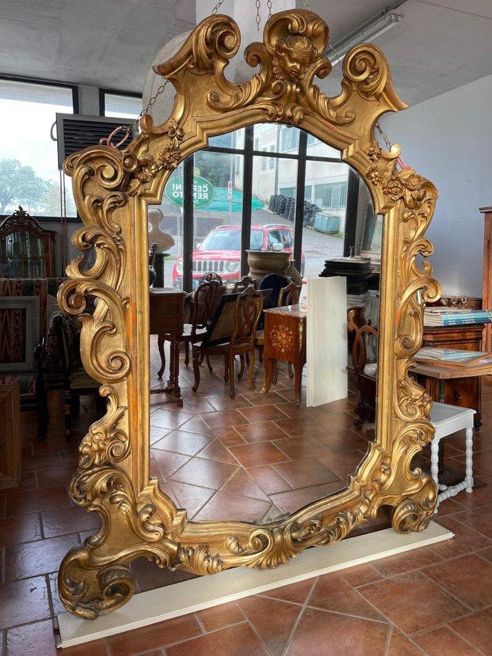 Grande specchiera dorata da Palazzo-photo-2