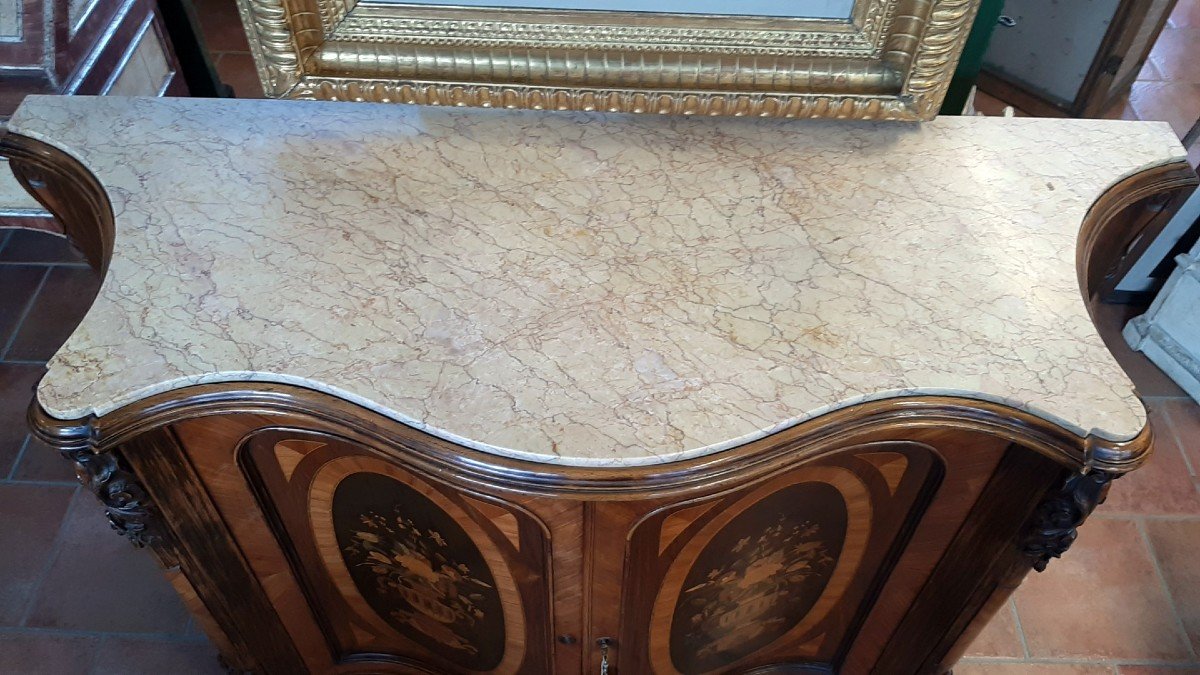 Credenza mossa intarsiata-photo-6