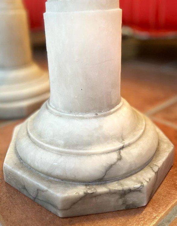 Coppia di colonne in alabastro Napoleone III -photo-3