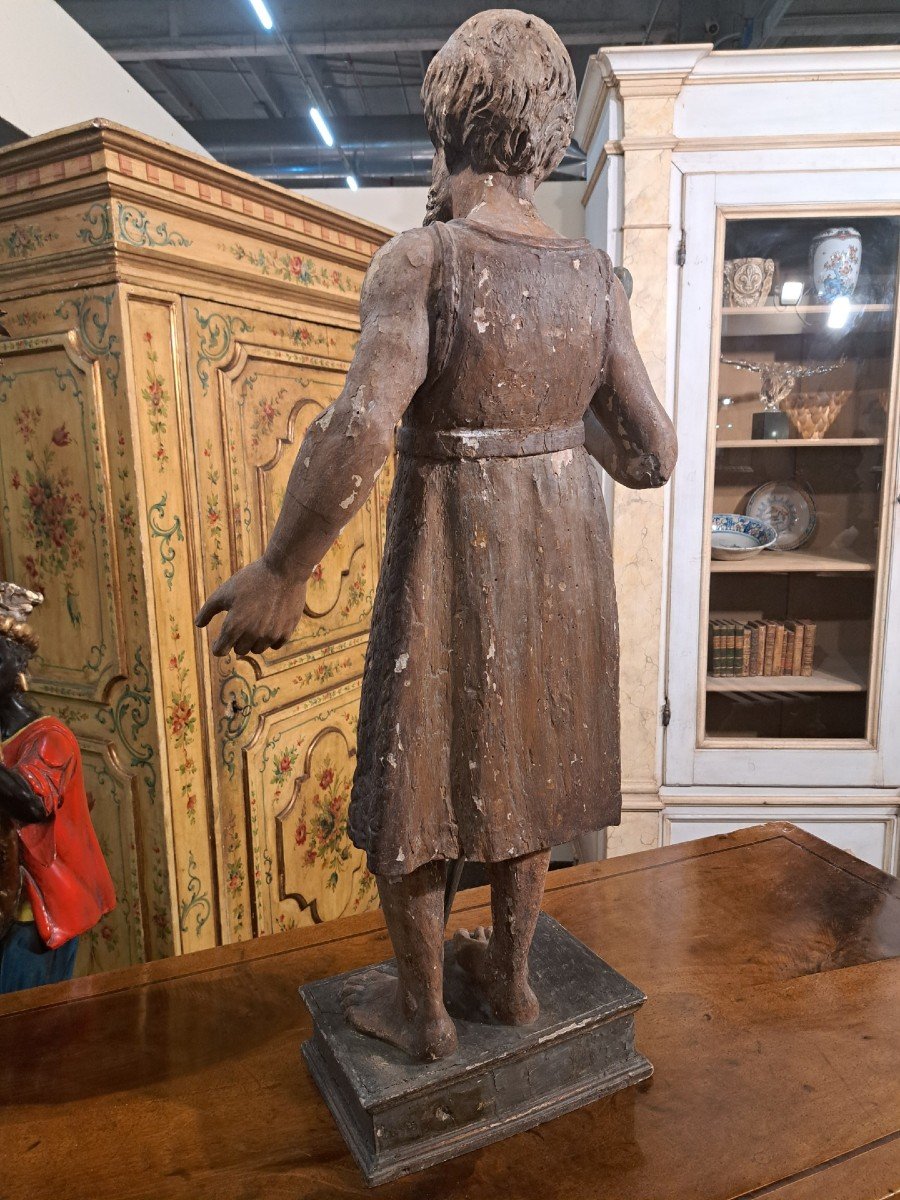    San Paolo di Tebe Eremita, scultura in legno policroma del 1600-photo-1