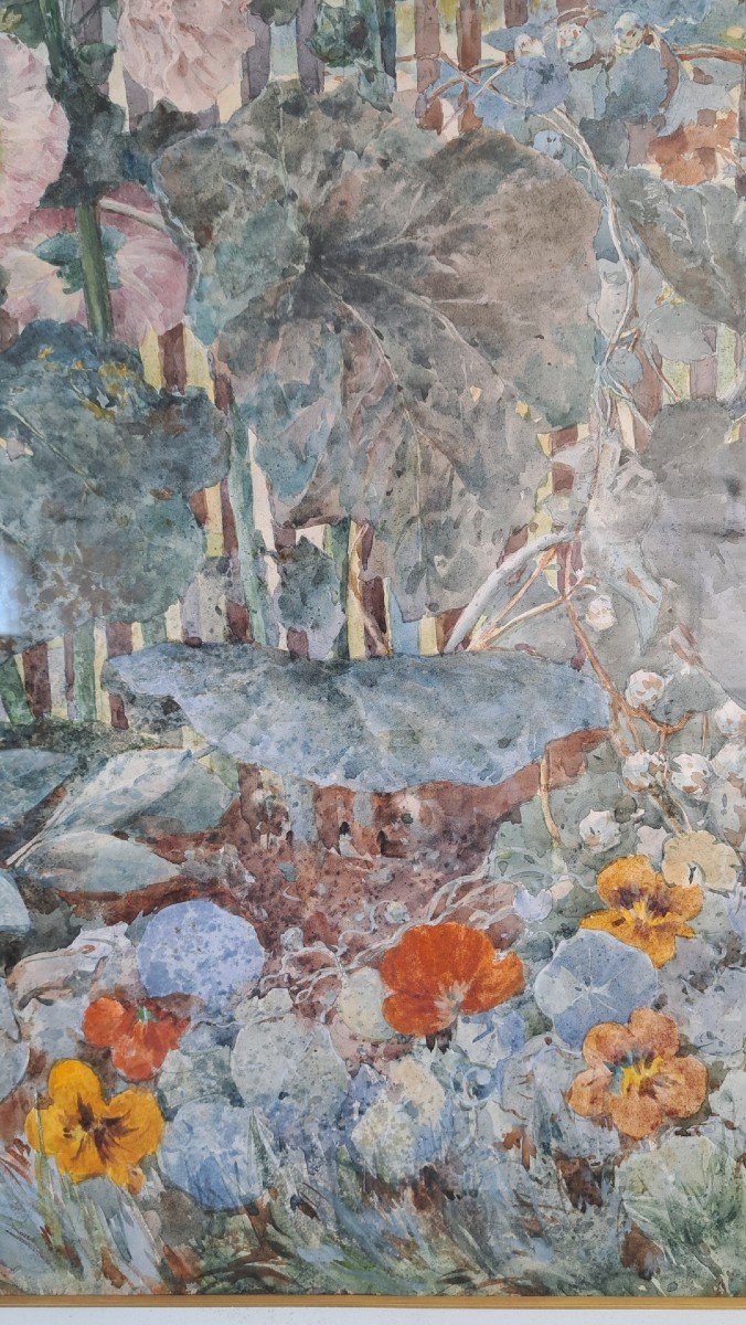 Trionfo di fiori, grande dipinto parigino-photo-4