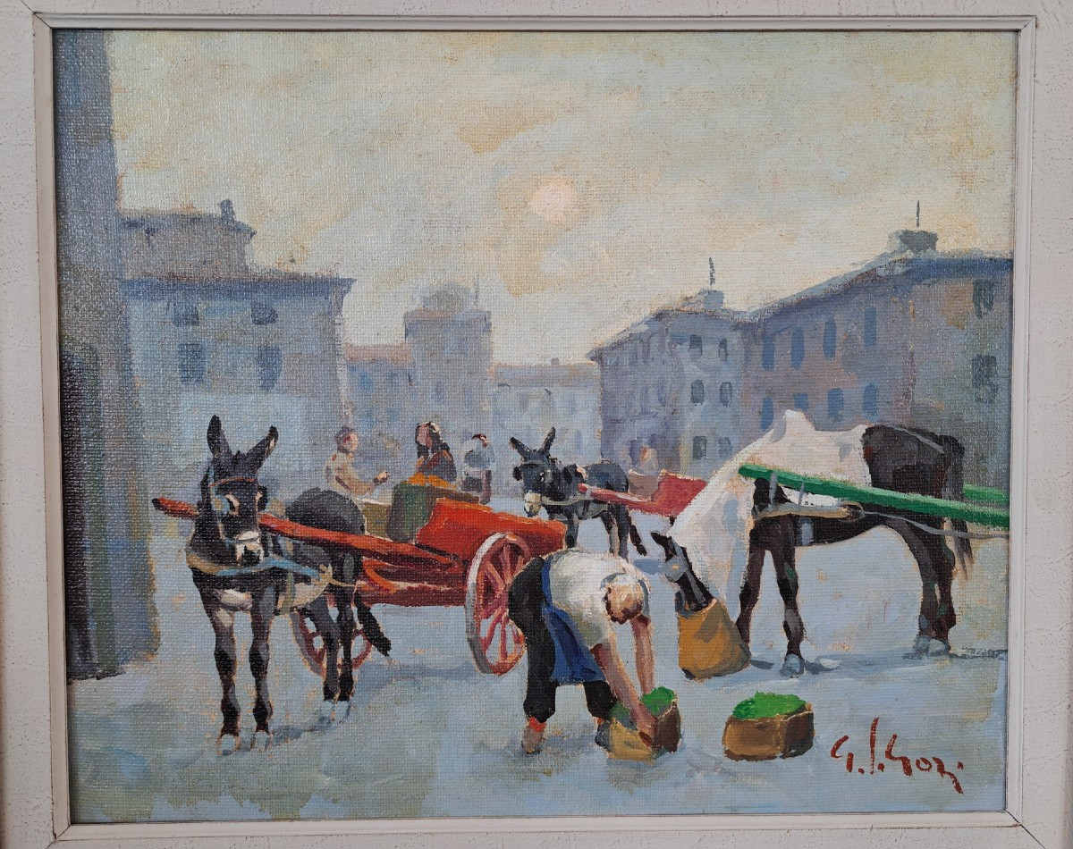Gino Paolo Gori, "Controluce", olio su tela