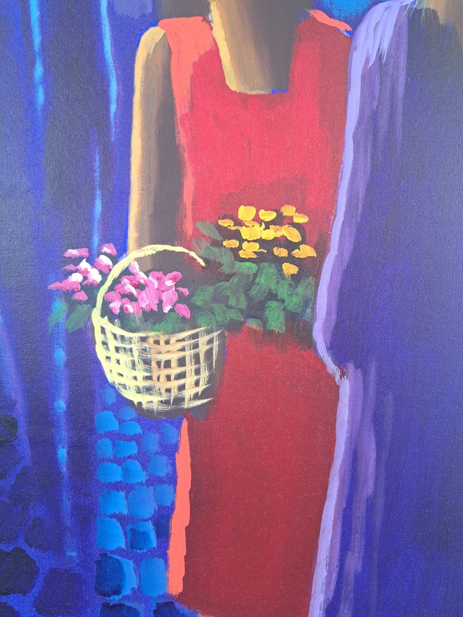 Fantuzzi , olio su tela con dedica ed autentica-photo-4