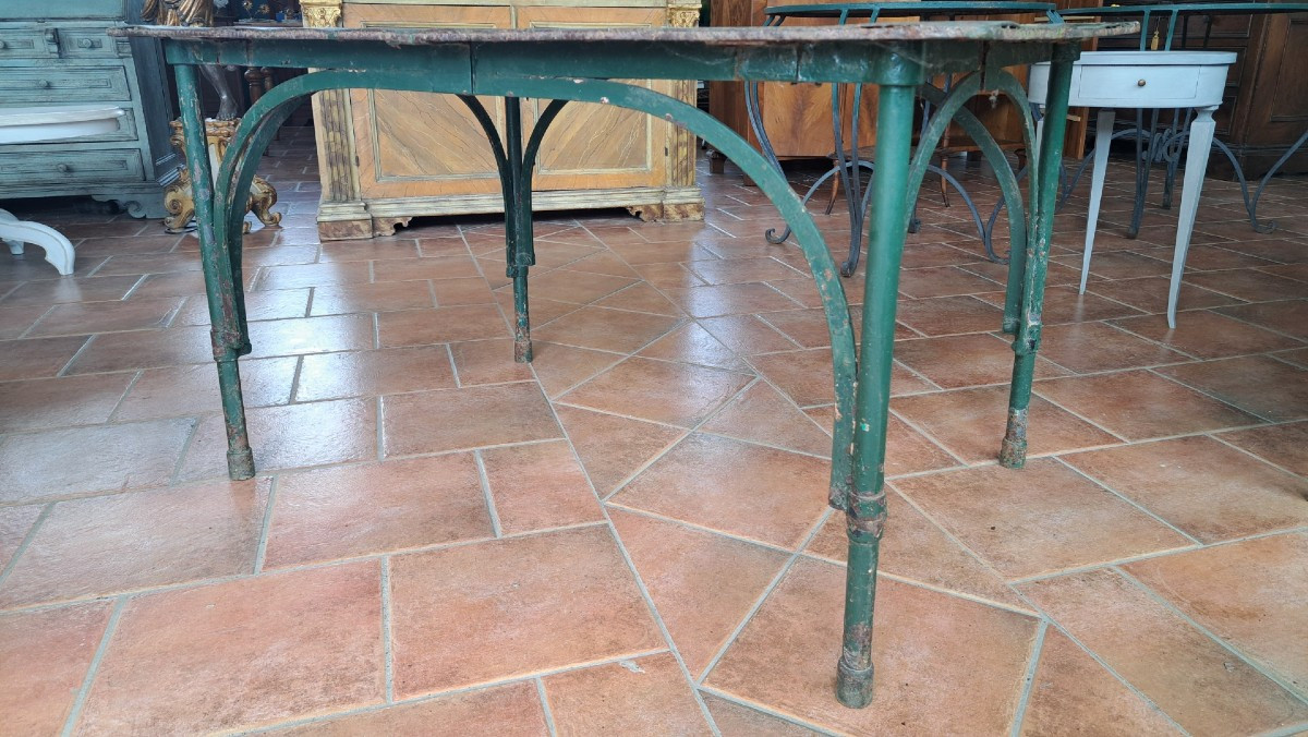 Tavolo rettangolare in ferro con archi-photo-4