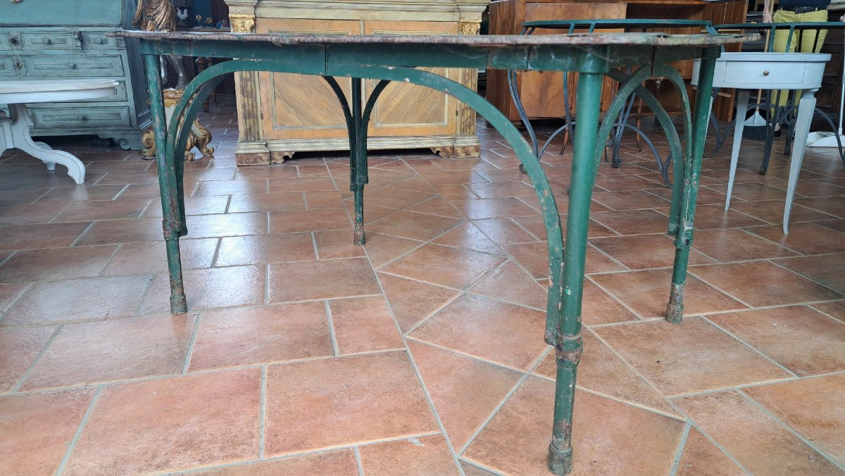 Tavolo rettangolare in ferro con archi-photo-1