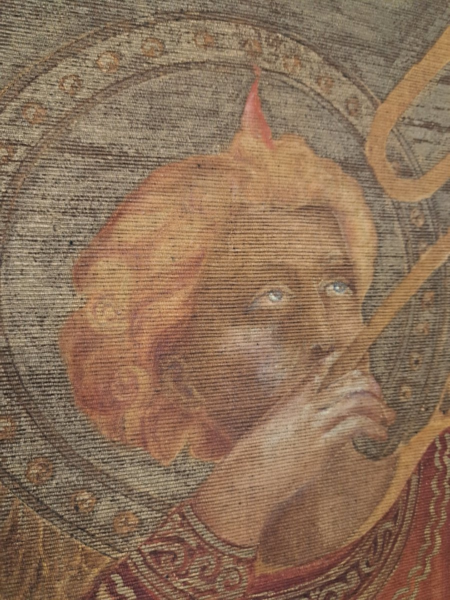 Coppia di succhi d'erba dell' Ottocento con cornice, "Angeli musicanti"-photo-5