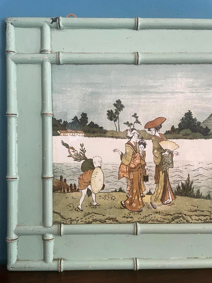 Grande ceramica dipinta, datata 1862-photo-3