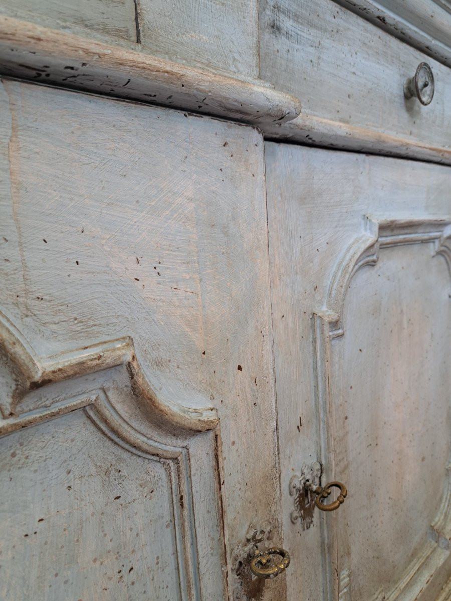Credenza a 3 ante dipinta dell' Ottocento-photo-3