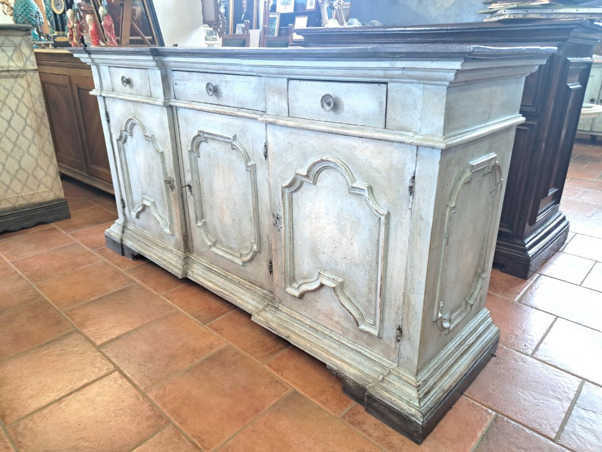 Credenza a 3 ante dipinta dell' Ottocento-photo-4