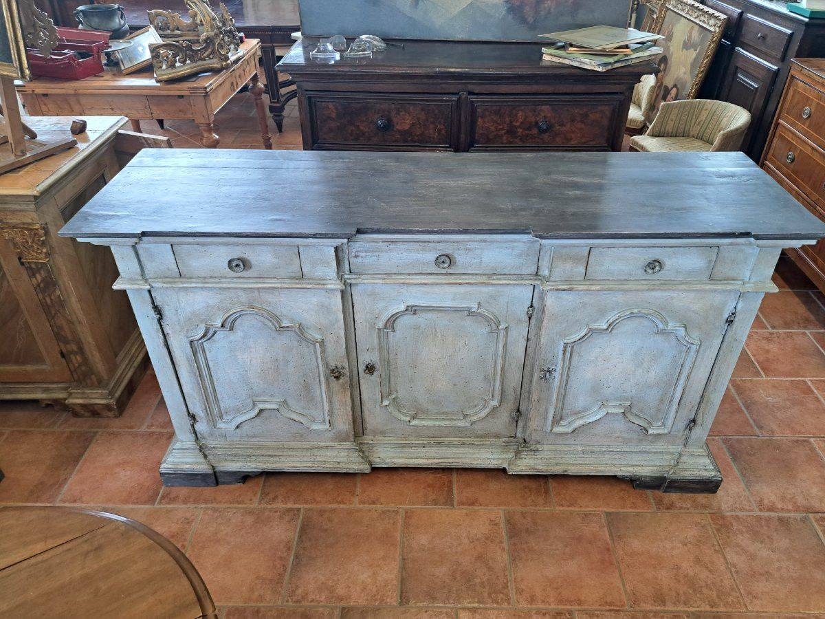Credenza a 3 ante dipinta dell' Ottocento-photo-6