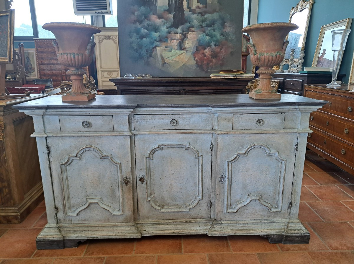 Credenza a 3 ante dipinta dell' Ottocento
