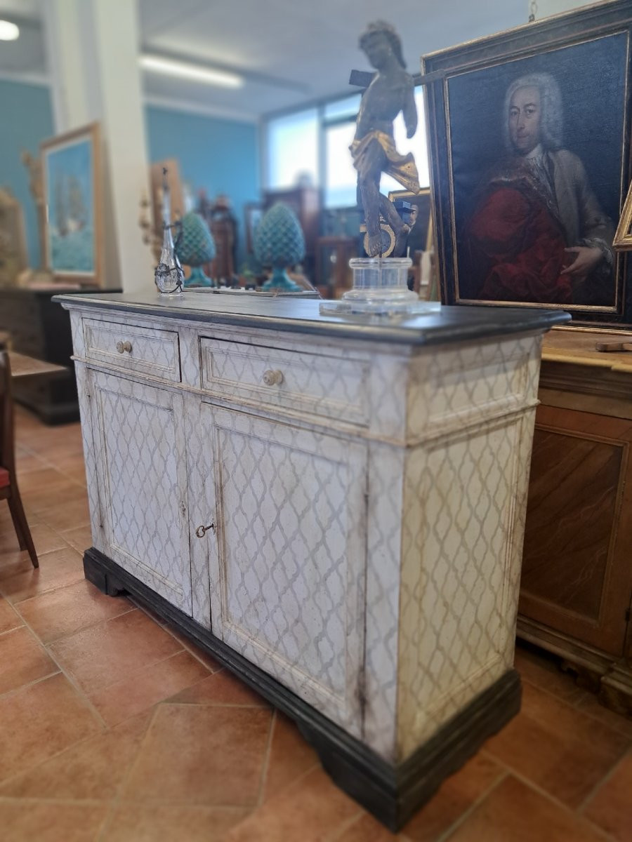 Grande credenza laccata dell'Ottocento-photo-3
