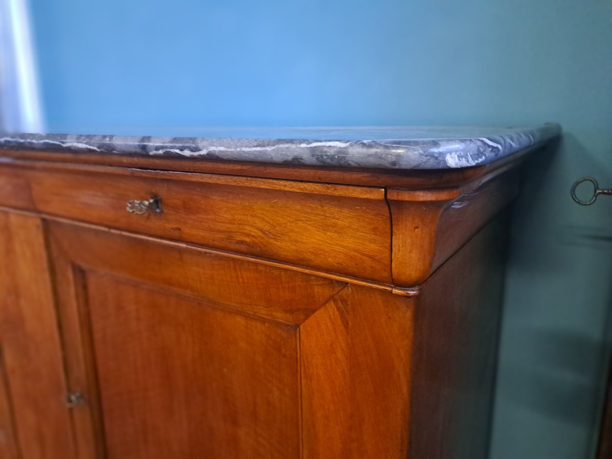 Meravigliosa grande credenza in noce filettata-photo-2