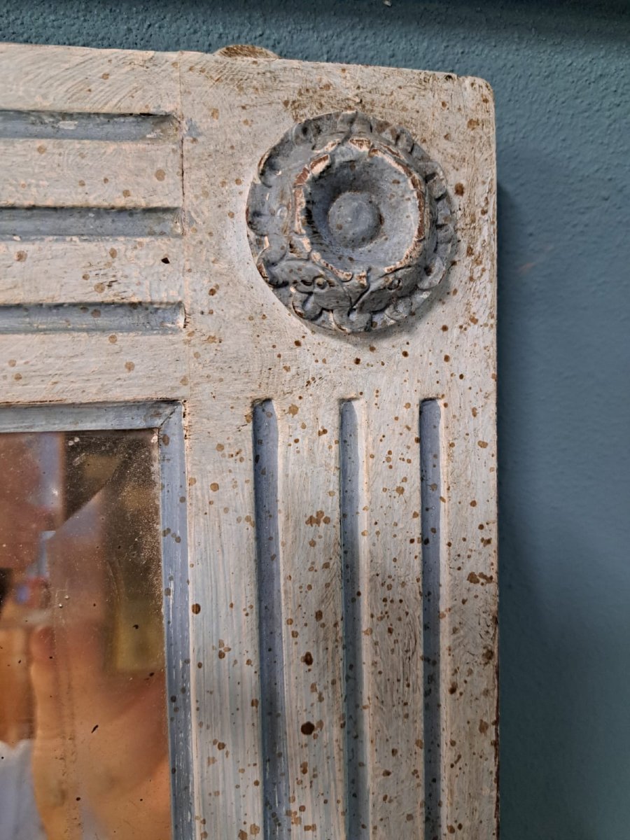 Grande specchiera Napoleone III dipinta-photo-2