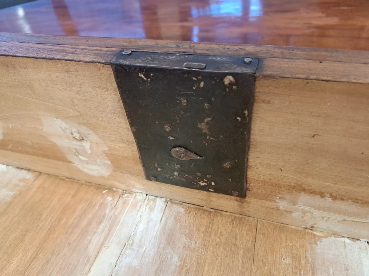 Inginocchiatoio del '700 toscano listrato in noce-photo-3