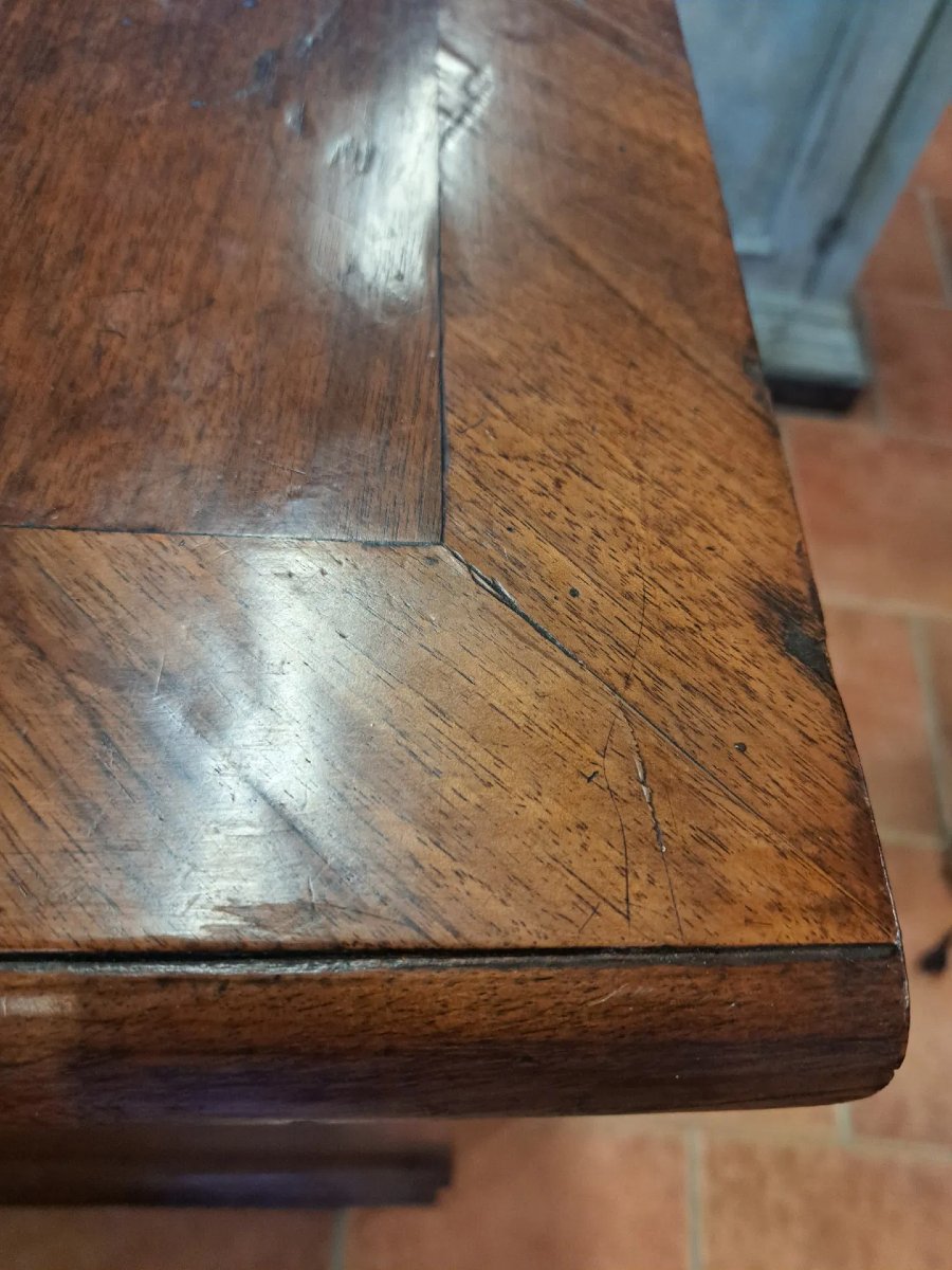 Inginocchiatoio del '700 toscano listrato in noce-photo-2