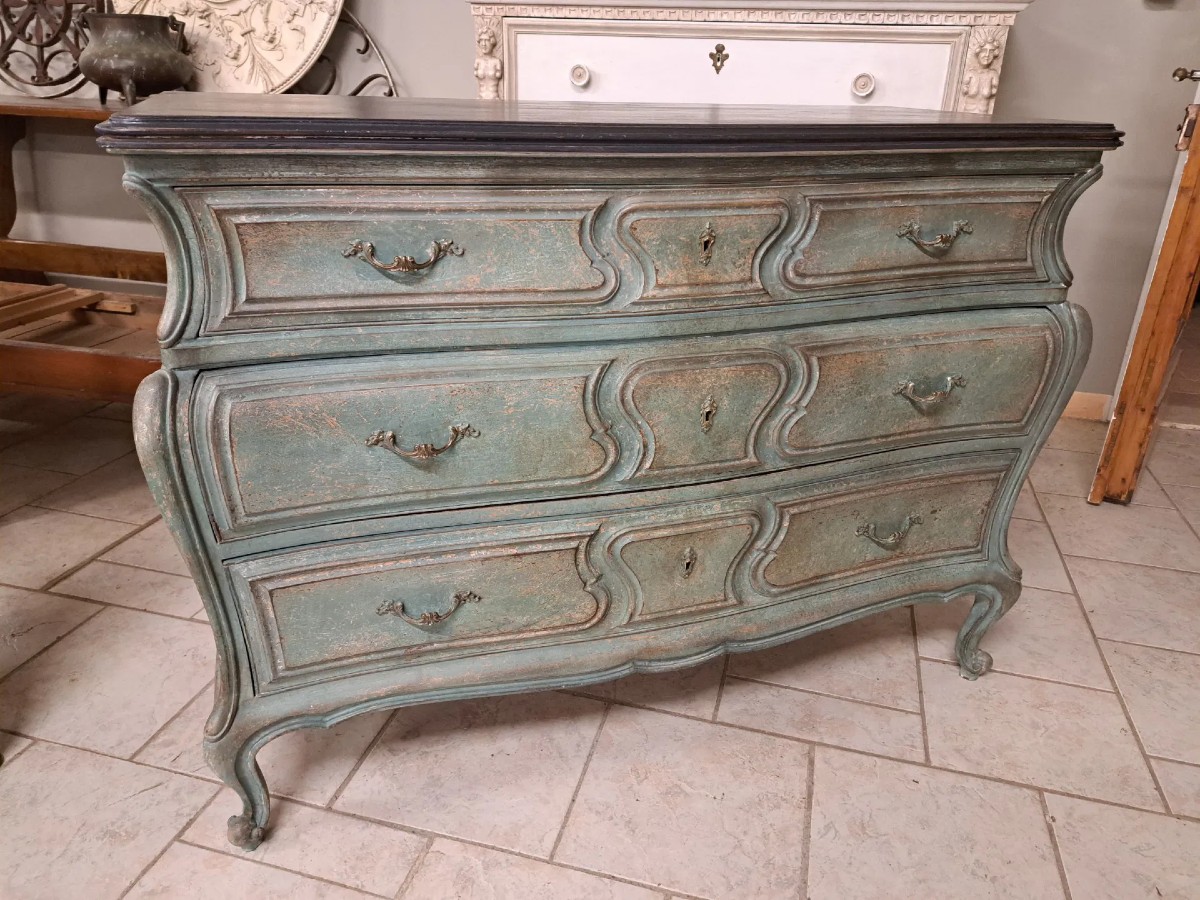 Comò in stile Luigi XV dipinto