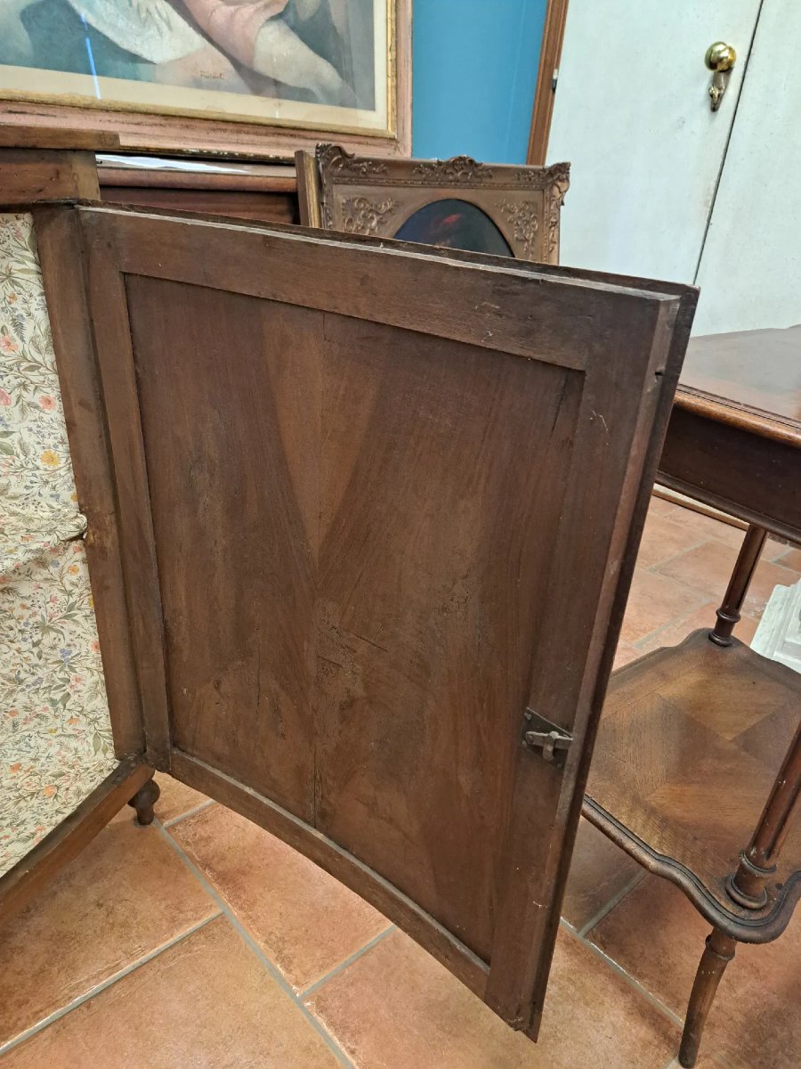 Coppia di angoliere bombate in noce biondo-photo-1