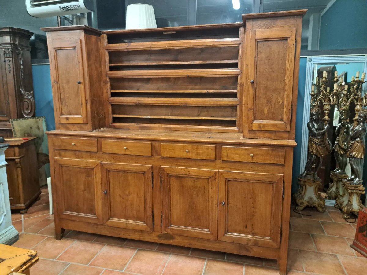 Credenza 4 ante con alzata della fine del '700-photo-1