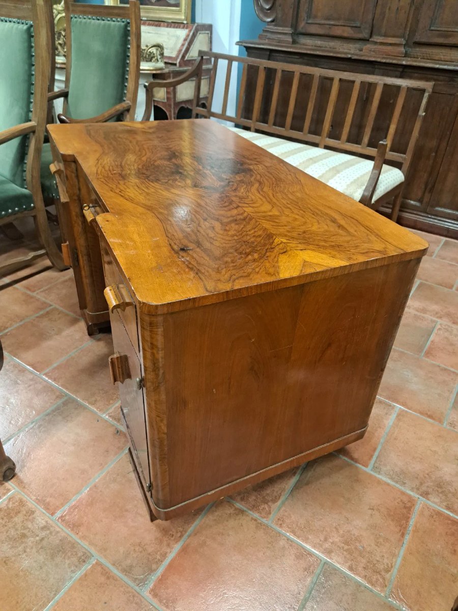 Scrivania in radica di noce-photo-1