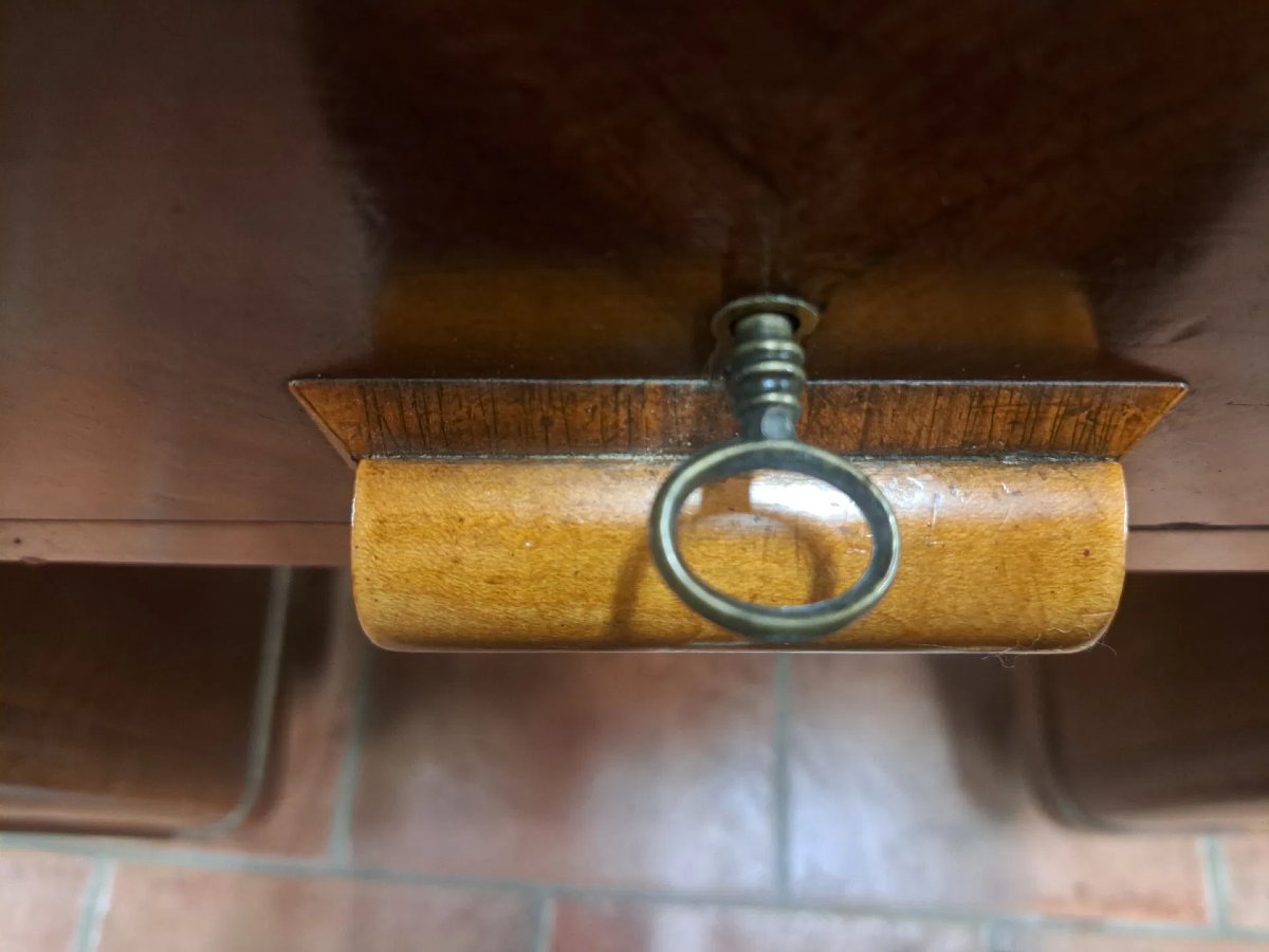 Scrivania in radica di noce-photo-2