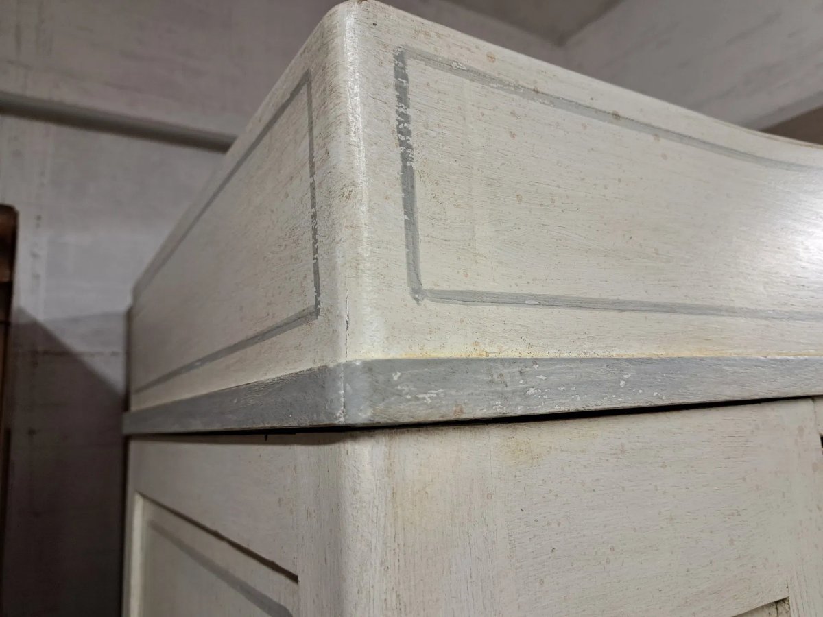 Armadio dipinto con specchio ovale molato-photo-1