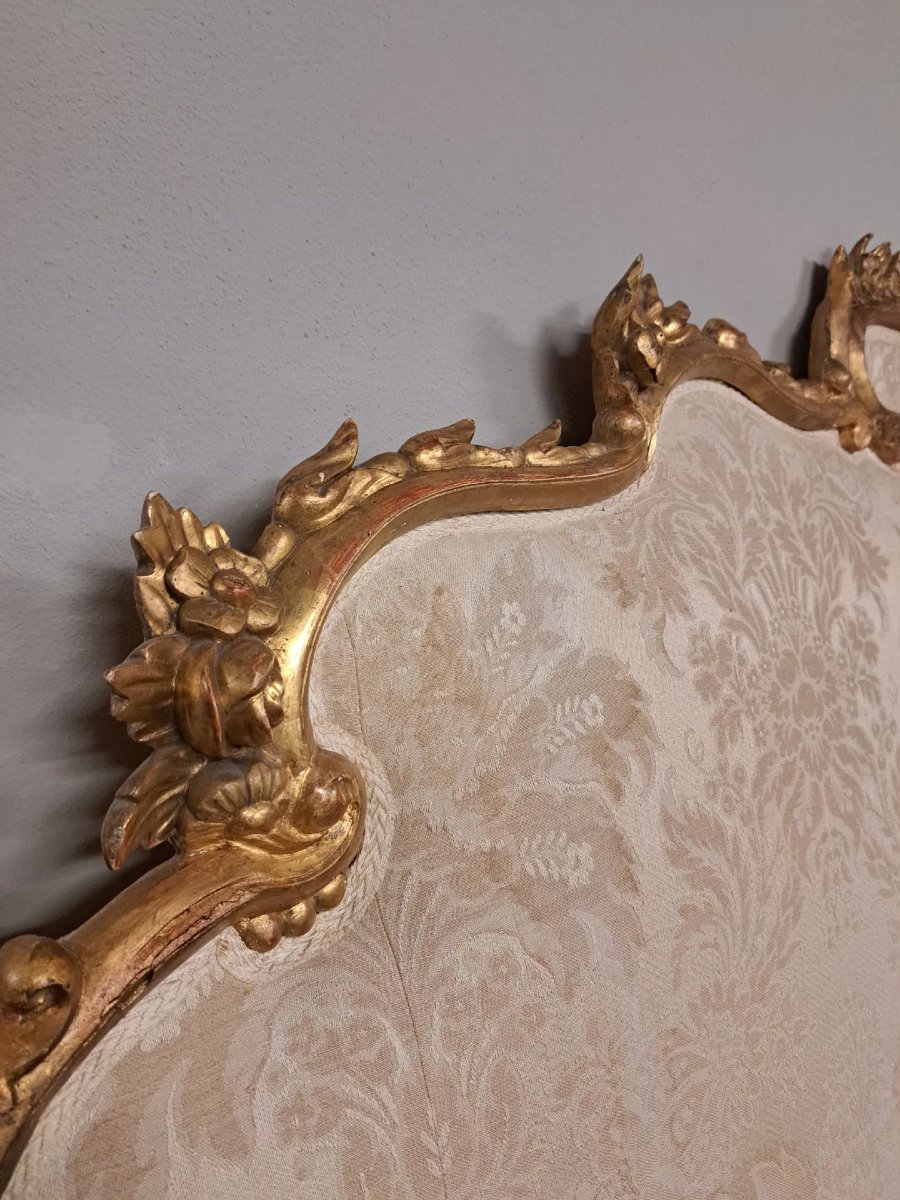 Testata di letto dorata ed imbottita-photo-3
