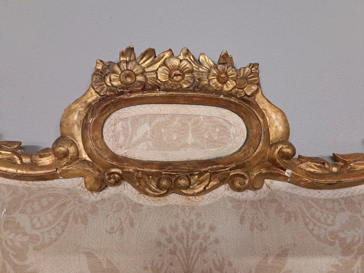 Testata di letto dorata ed imbottita-photo-4