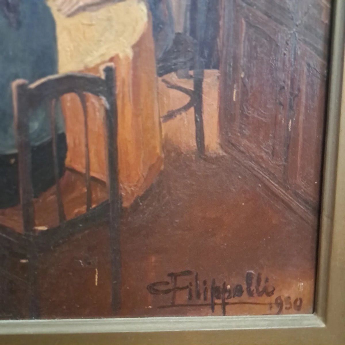 Cafiero Filippelli, olio su masonite, 1950-photo-3